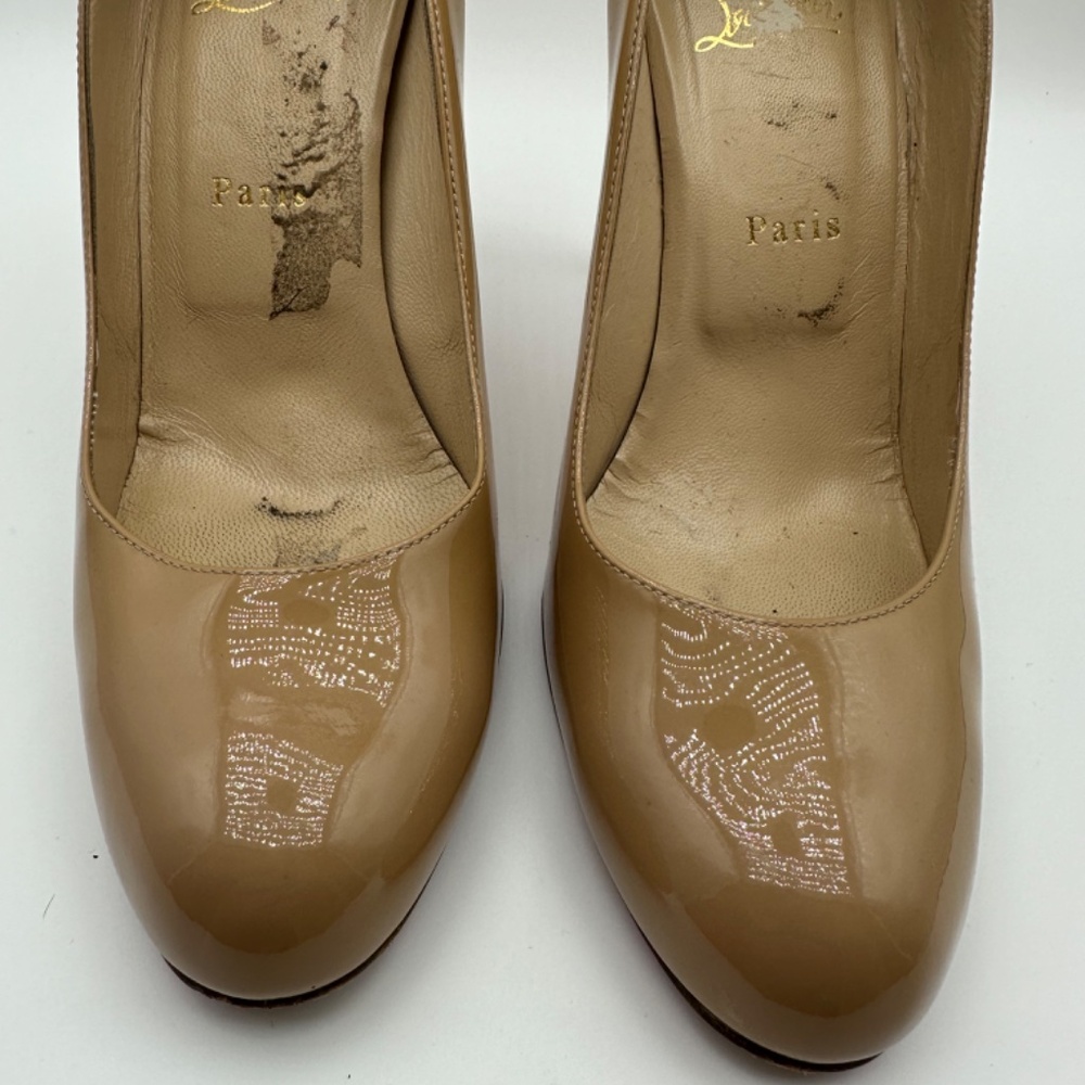 Christian Louboutin Simple 100 nude patent pumps size 40 - Picture 2 of 9
